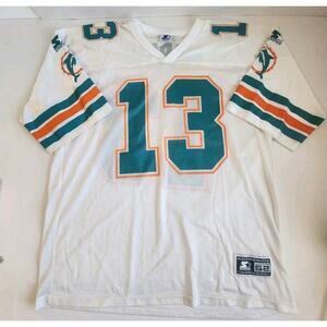 Vintage Dan Marino 13 Jersey Mens Extra Large 52 White Miami Dolphins